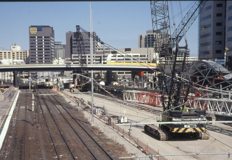 130005: Spencer Street Platforms 15 & 16 Site looking South from Bourke Street