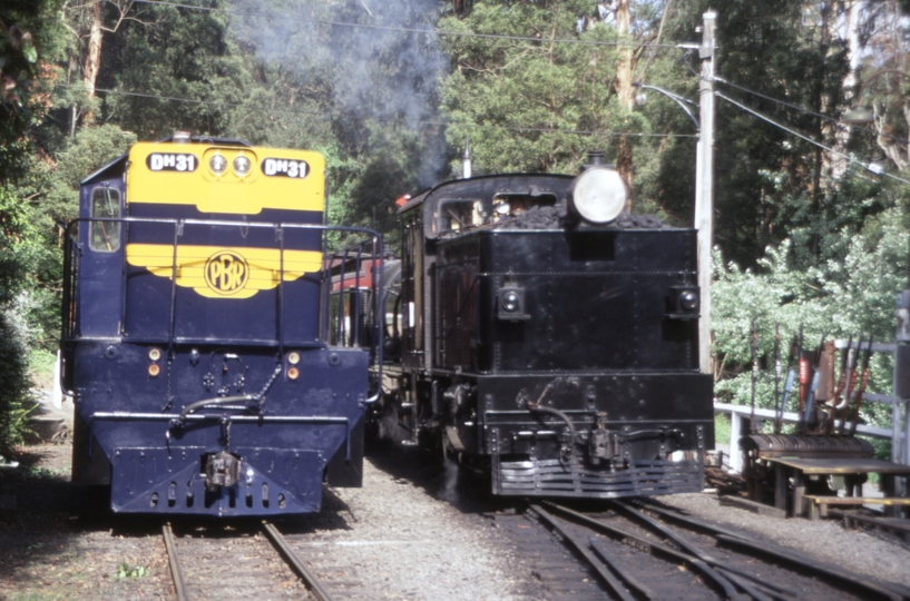 130068: Belgrave DH 31 stabled and returning Luncheon Train G 42