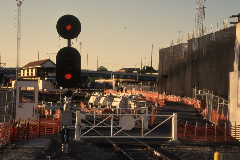 130207: Spencer Street Gate over track leading to No 1 Platform looking Norh