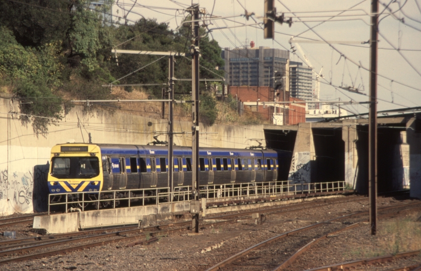 130744: North Melbourne Up Empty Cars Connex (ex MTrain), Comeng 317 M trailing