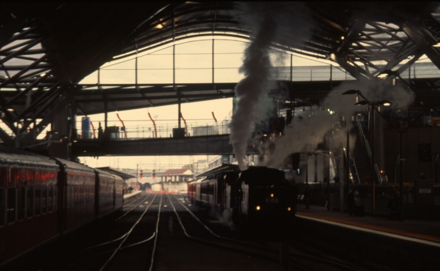 130947: Southern Cross Platform 2 Empty Cars to form Steamrail Special K 153 leading