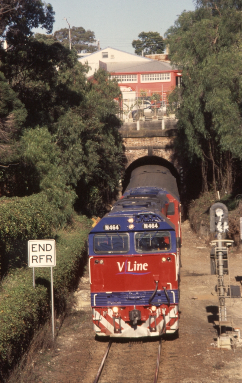 131155: Geelong 11:30am Passenger from South Geelong to Southern Cross N 464 viewed from Little Malop Treet