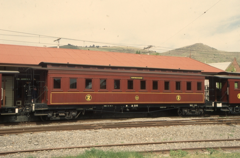 131481: Ferrymead Railway Moorhouse Second Class Carriage A 516 in consist Passenger to Ferrymead