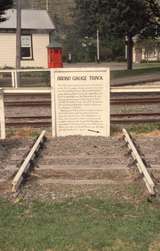 131487: Ferrymead Park Canterbury Railways 5' 3' gauge track panel