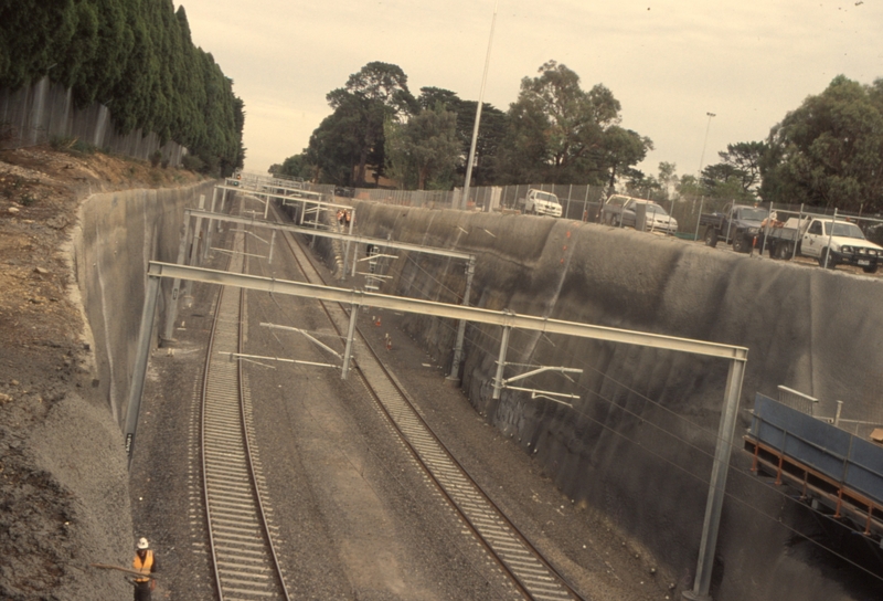 132005: Middleborough Road looking towards Box Hill Grade Separation complete