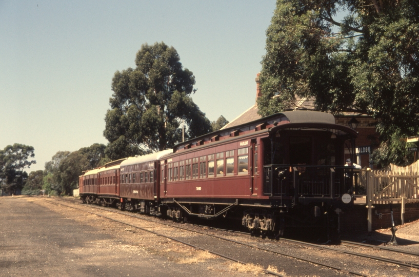 132020: Maldon Passenger consist at platform 'Lowanna' and 'Tambo' at rear
