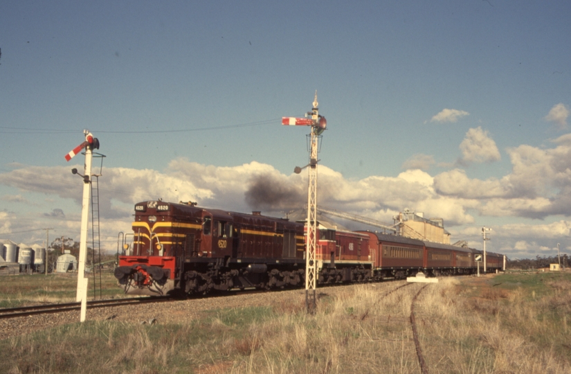 132202: Barmedman NSWRTM Special to Wyalong 4520 4916 Rankin Springs line centre foreground