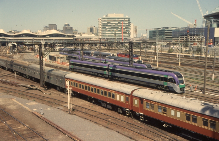 132409: Latrobe Street Bridge ARHS-ACT Empty Cars to South Dynon In Background 1234 1134