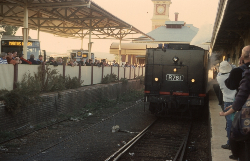 132720: Albury R 761 on headshunt detached from 8393 Steamrail Special from Southern Cross Last BG Steam