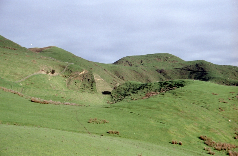 132882: View looking West from approx km 213 North Island Main Trunk towards original line