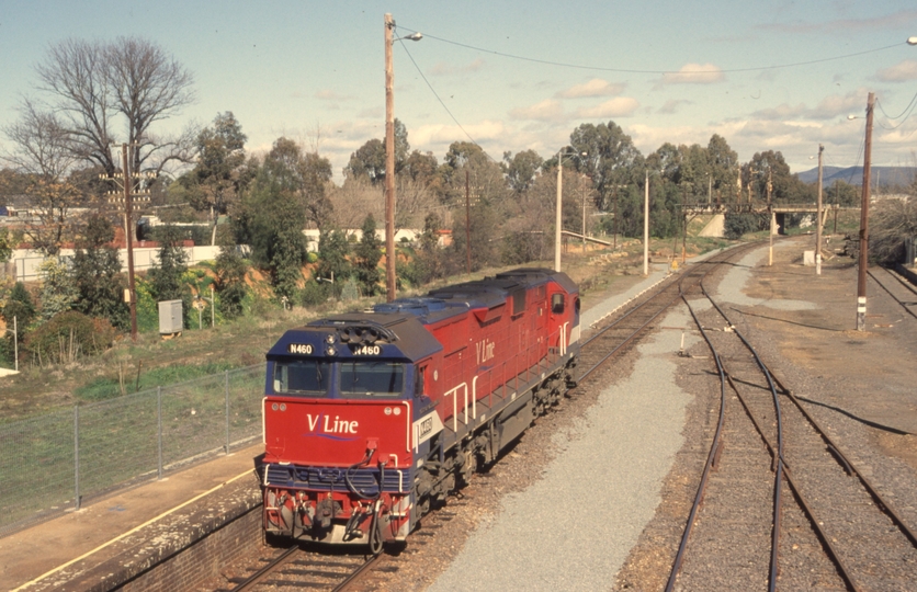 132908: Wangaratta N 460 backing down to attach to 8324 Passenger to Southern Cross