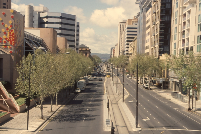 133092: Looking along North Terrace towards King William Street from Morphett Street Bridge