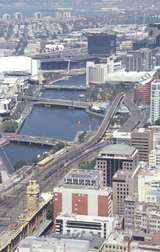 133330: Flinders Street Viaduct looking West viewed from 101 Collins Street