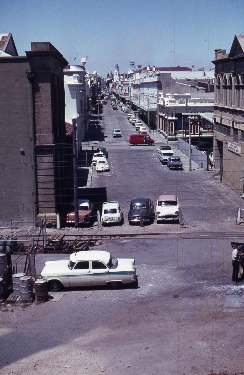 133360: Fremantle 'Roundhouse' WA View down street Original Tram Depot on right