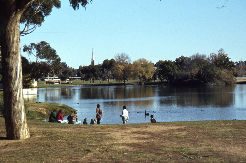 133380: Bendigo Victoria Lake Weroona Bendigo Trust tram in background