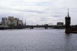 133381: Melbourne Victoria Webb Dock Rail Link Bridge over Yarra River looking upstream