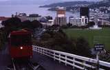 133387: Summit Station Kelburn Cable Car North Island NZ Car No 2 City of Wellington in background