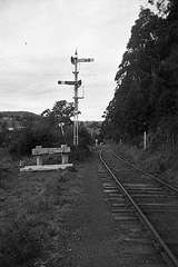 133509: Warburton looking towards La La Siding Up and Down Home Signals