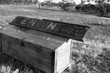 133574: Benanee Tool box and station sign on platform