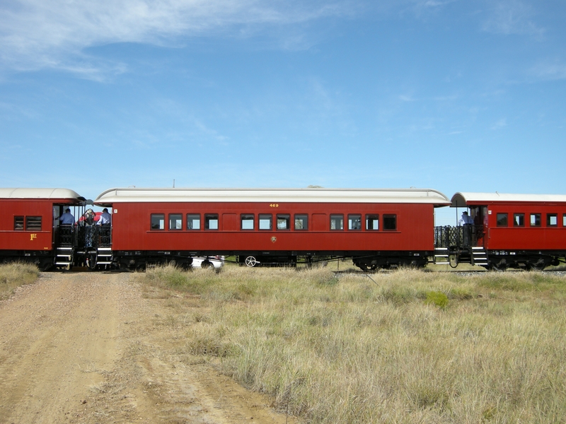 135160: Saltern Car 469 in consist Down Queensland 150th Anniversary Special