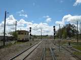 135761: Cootamundra North Signal Box looking towards Sydney