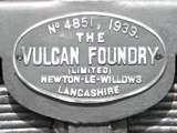 135835: Hindon Vulcan Maker's Plate 4851-1939 on RM 56