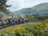 136027: km 335.5 South Island Main Trunk Railway Up Main Line Steam Trust Special Ab 663 Jb 1236