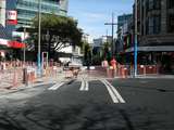 136075: Christchurch High Street at Cashel Street Tramway Extension under construction