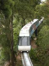 136205: Monorail Train Approaching Paddys Market's