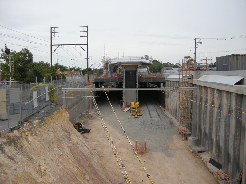 136322: Nunawading Grade separation works looking towards Melbourne