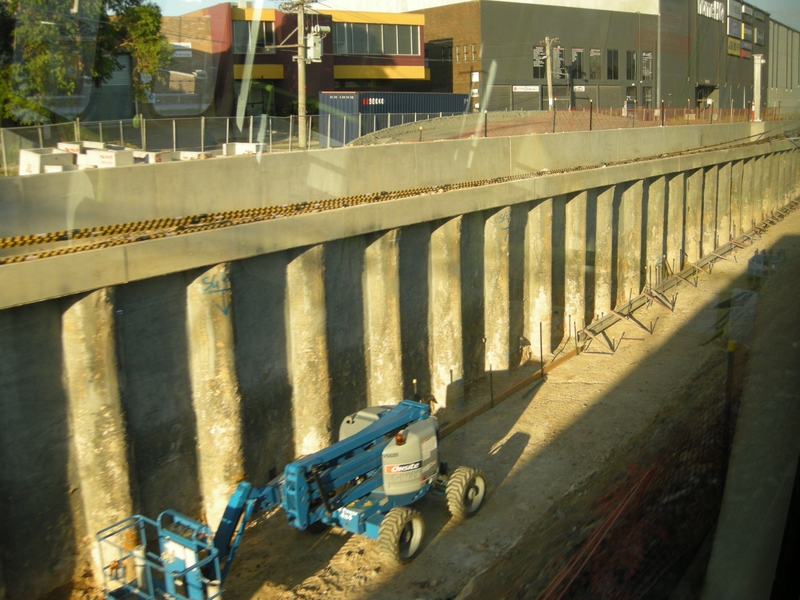 136361: Nunawading Grade Separation Works from Down Train