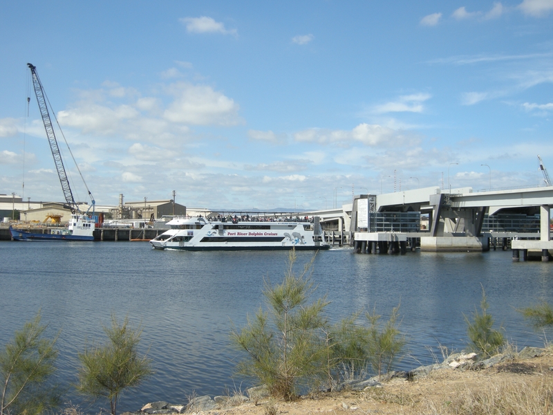 136732: Mary McKillop Bridge Pleasure Boat passing under bridge