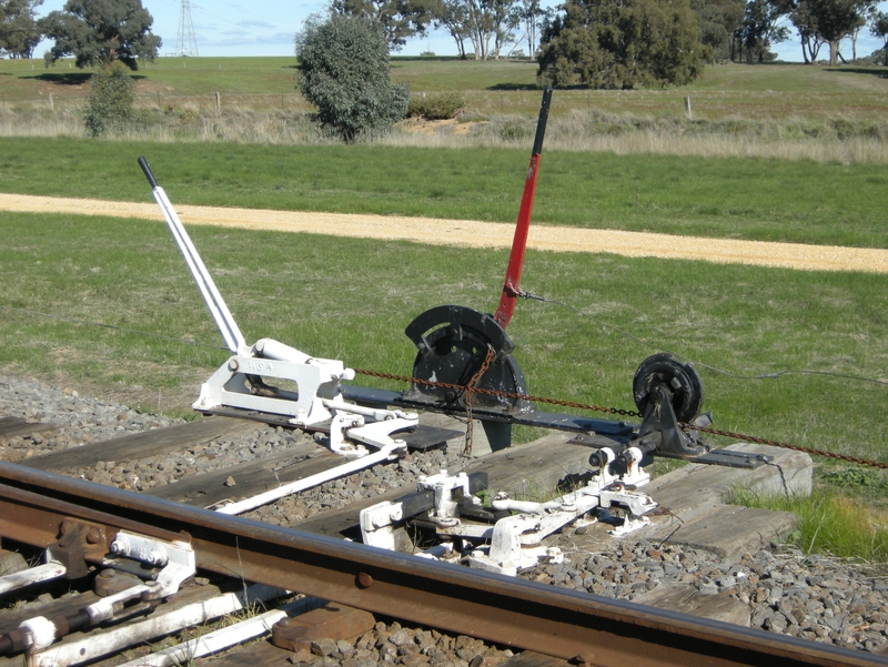 136863: Muckleford Point and Signal Levers and Detector at Maldon end