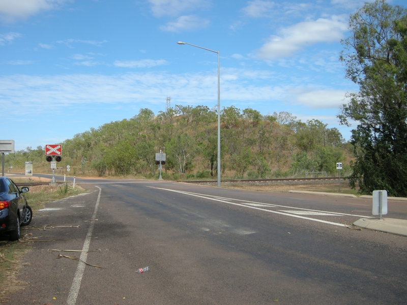 137091: Adelaide River Dorat Road Level Crossing viewed from East Side Compare with 106148