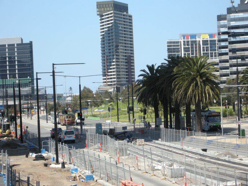 137252: Harbour Esplanade at Bourke Street View looking South from Etihad Stadium