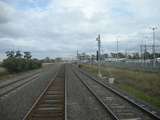 137576: Craigieburn looking South from limit of electrifiation on Down Line Car Sidings at Right