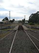 137632: Korumburra Locomotive Depot looking across turntable towards station