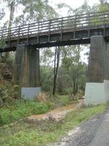 137657: Warburton Rail Trail 3 km East of Mt Evelyn Bridge over Bailey Road looking South