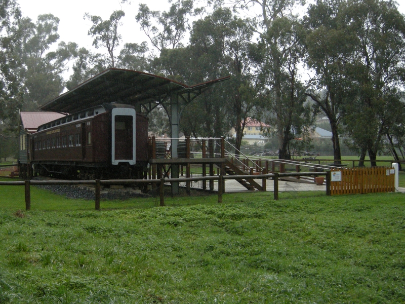 137660: Warburton Rail Trail Mile 32.25 Carriage 18 BE converted to restaurant looking West