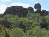 201631: East Alligator River NT Arnhem Land side Rock formations recumbent figure and head