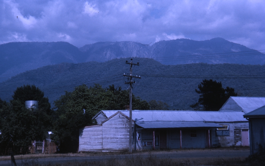 400297: Mount Buffalo Victoria viewed from train on Bright Line