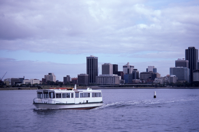 400488: Perth Water Western Australia South Perth Ferry City in background