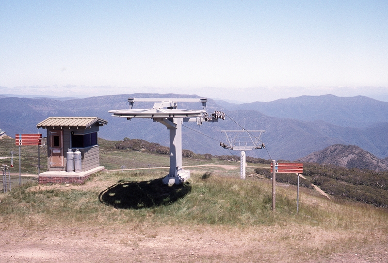 400658: Mount Buller Victoria Ski tow near summit