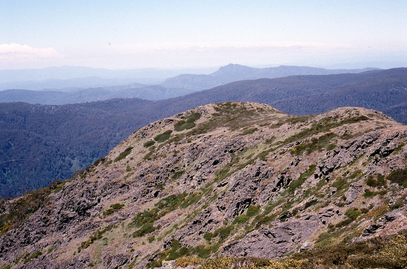 400659: Mount Buller Victoria View towards Mount Buffalo and Mount Cobbler