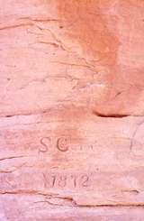 400793: 19th Century Graffiti on Chambers Pillar NT