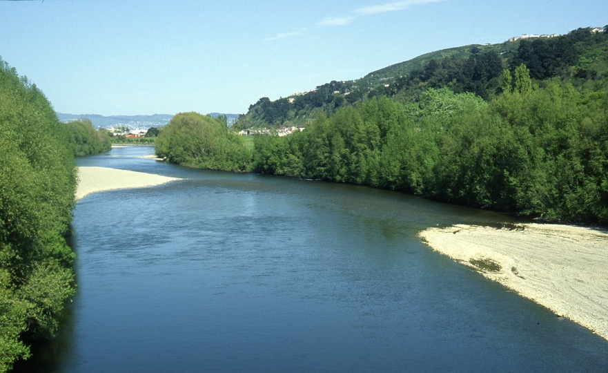 400982: Melling North Island NZ Hutt River looking downstream