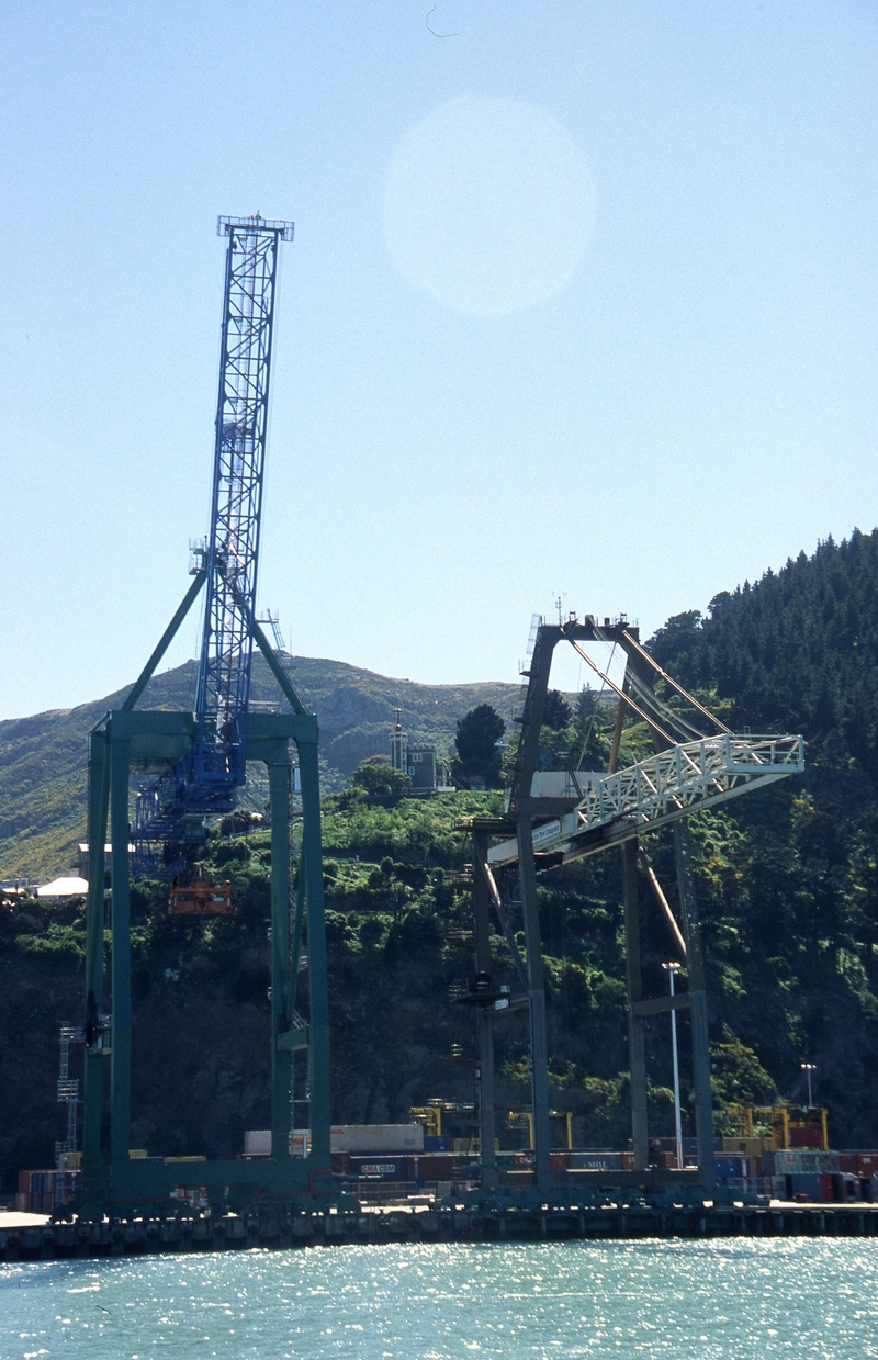 400999: Lyttelton Harbour South Island NZ Container Cranes