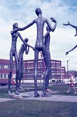 401097: Calgary AB Canada 'Family of Man' Statues removed from Expo 67 Photo Wendy Langford