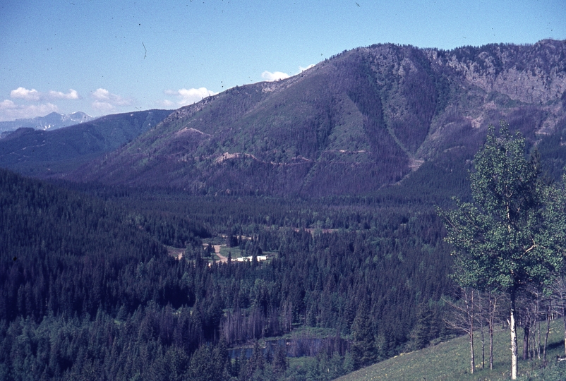 401295: CPR Survey Camp Fording River BC Canada Viewed from top of nearby hill