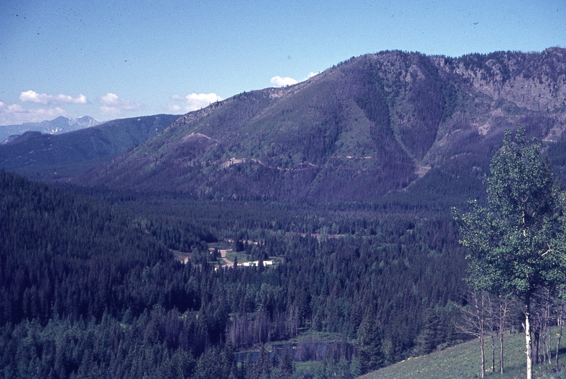 401296: CPR Survey Camp Fording River BC Canada viewed from top of nearby hill